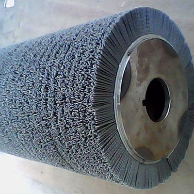 Customized Industrial Abrasive Wire Spiral Steel Wire Cleaning Cylinder Roller Brush For Polishing