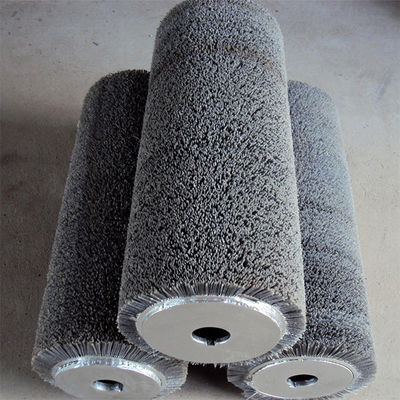 Customized Industrial Abrasive Wire Spiral Steel Wire Cleaning Cylinder Roller Brush For Polishing