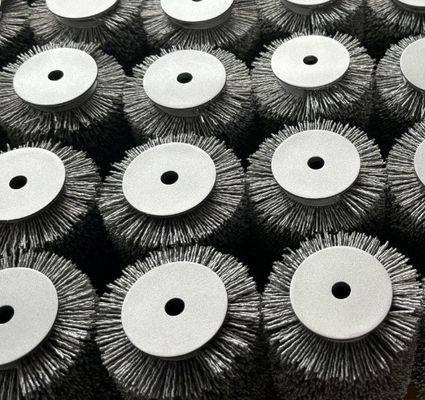 Industrial Custom Abrasive Wire Roller Brush Pickling Surface Treatment Roller Brush
