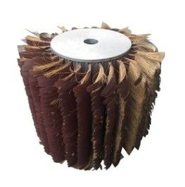 Grit 150 Sandpaper Strip Brush Sisal Sanding Brush Wood Polishing Cleaning Brush Roller