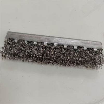 Customized Size Strip Brush Metal Backing Steel Wire Descaling Cleaning Strip