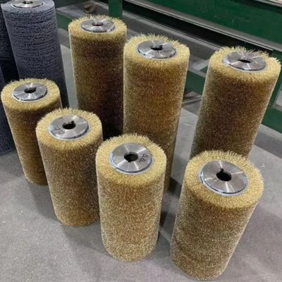 Customized Coppered Steel Wire Brush Roller Polishing Sanding Drums