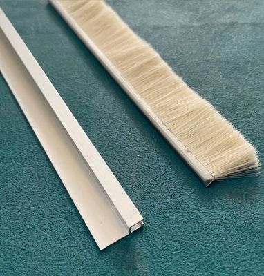 Industrial Brush Strip Customized Aluminum Alloy Base Wool Bristle Brushes Seal Strip Brush