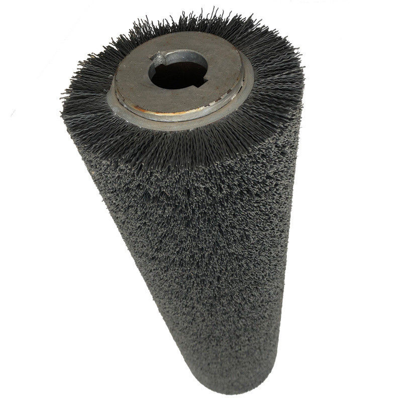 Customized Industrial Abrasive Wire Spiral Steel Wire Cleaning Cylinder Roller Brush For Polishing